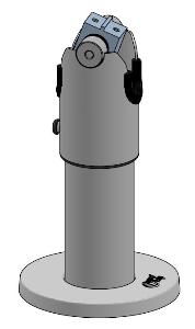 Stolpe, 120 mm, med duratiltfäste (45 mm), svart