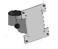 SpacePole, fästplatta för kundskärm, Vesa 75/100 mm