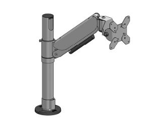 SpacePole, vertikalt justerbar arm och Vesafäste, 5.0 - 7.5 kg